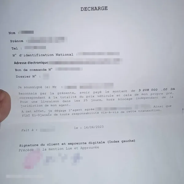 Retards de livraison de voitures Fiat: Commentaire de l'Organisation HIMAYATEC